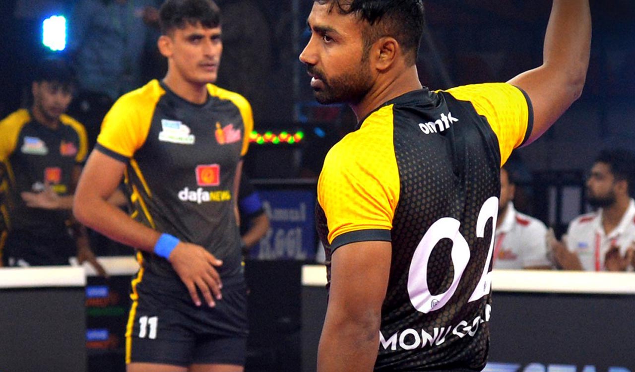 Pro Kabaddi League Telugu Titans Record First Win Telangana Today