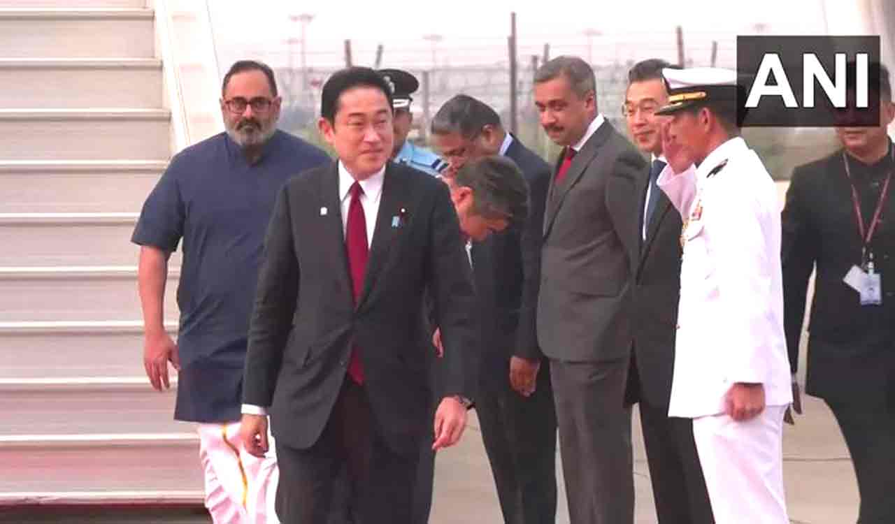 Japan PM Fumio Kishida Arrives In India Telangana Today