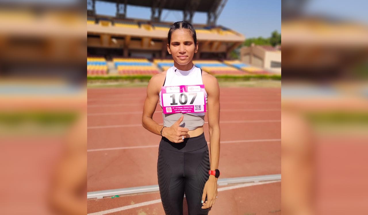 Jyothi Yarraji Clinches Gold Medal At T Meeting Telangana Today