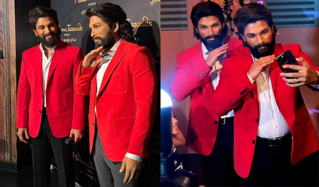 Allu Arjuns Wax Statue Unveiled At Dubais Madame Tussauds Telangana Today