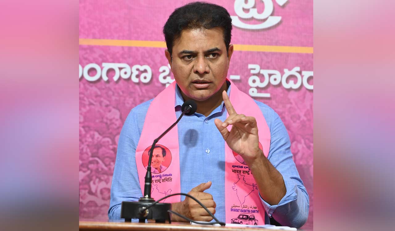 Ktr Criticises Congress For Stifling Democratic Right To Protest In