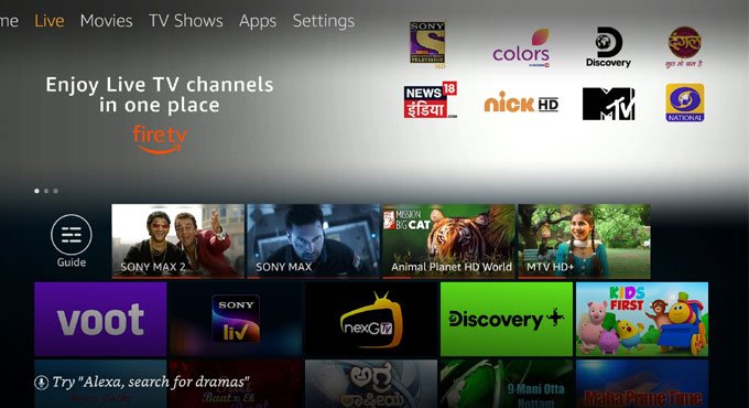 Amazon introduces ‘Live TV’ feature for Fire TV devices in India