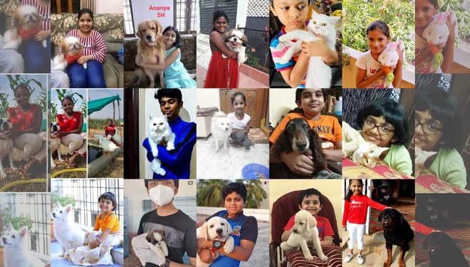 Children show their love for animals