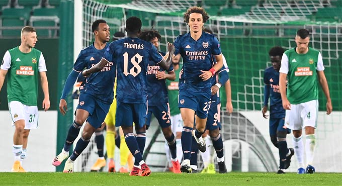 Arsenal rally to win 2-1 in Europa League