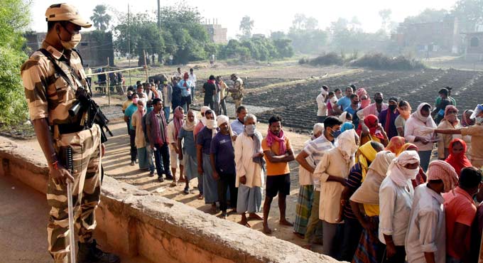 Bihar polls: First phase passes off peacefully with 54.26 pc voter turnout