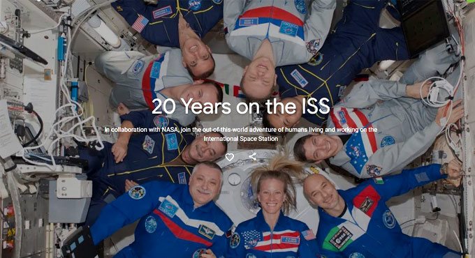 Google celebrates 20 years of human life on ISS with online project