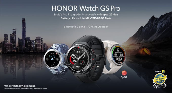 Honor Watch GS Pro, Watch ES on sale from Oct 16-17