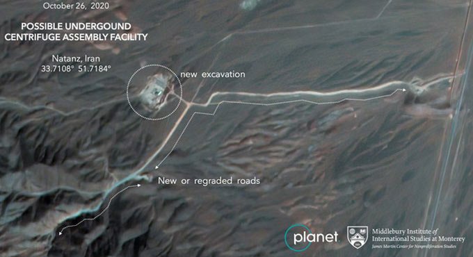 Satelite images show construction at Iran nuclear site