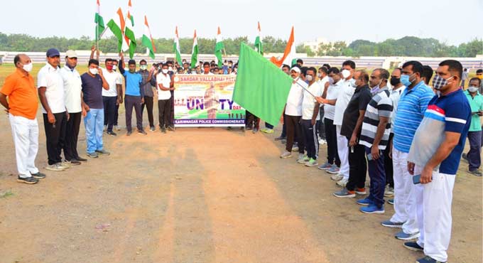 2K run organised in Karimnagar to mark National Unity Day