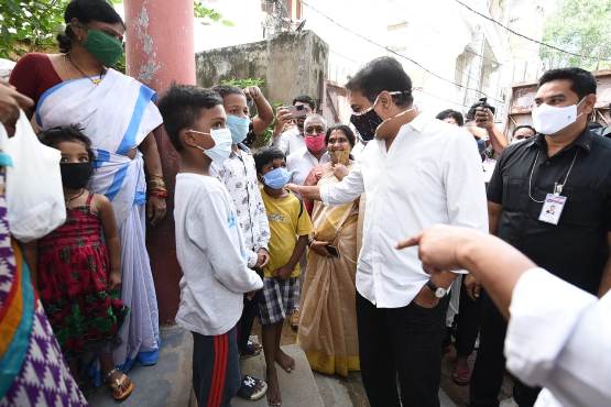 Hyderabad: KTR visits rain affected areas in Khairatabad, Maktha