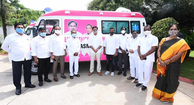 KTR flags off three more ambulances under ‘Gift A Smile’ initative