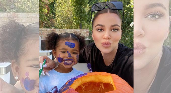 Khloe Kardashian, Tristan enjoy pumpkin party with daughter True
