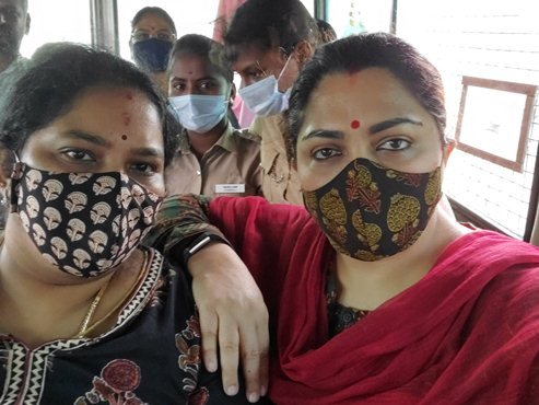 BJP’s Khushbu Sundar detained on way to protest against VCK’s Thirumavalavan