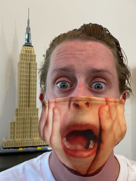 Macaulay Culkin stays ‘Covid-safe’ with Home Alone mask