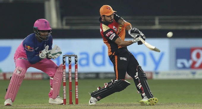 Pandey, Shankar strike unbeaten fifties in Sunrisers’ win over RR