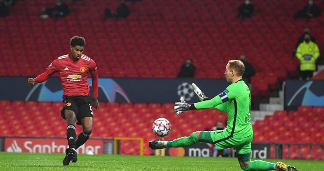 Rashford scores hat-trick as Man Utd smash Leipzig 5-0