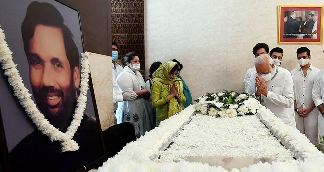 PM Modi, Nadda pay last respects to Ram Vilas Paswan