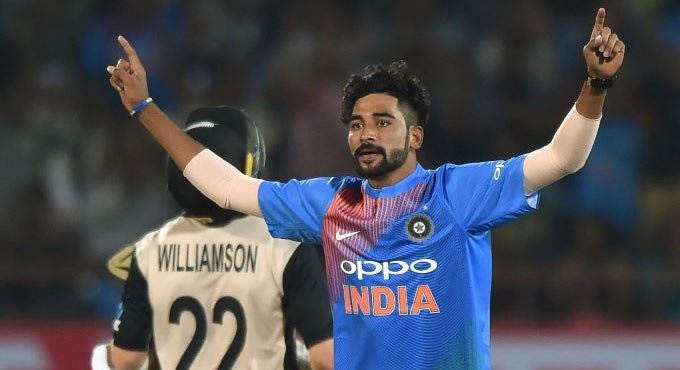 Siraj in contention for Test series against Australia