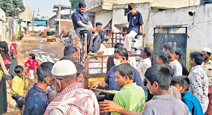 NGO distributes groceries to flood-affected in Hyderabad