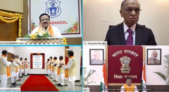 Pokhriyal inaugurates new buildings at NIT Warangal