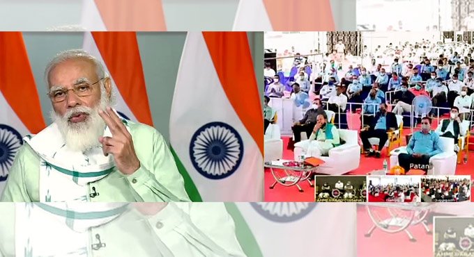 Prime Minister Modi inaugurates three key projects in Gujarat