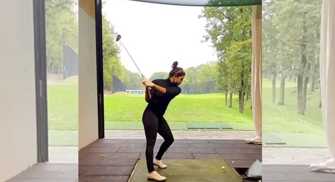 Priyanka Chopra practices golf ‘in between shots’ in Germany