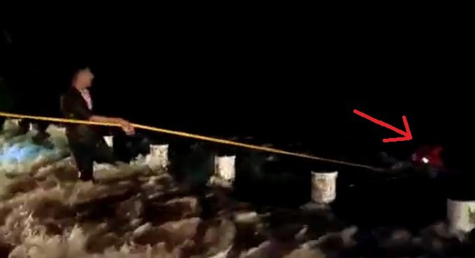 Rachakonda police make efforts to rescue person stuck in flood waters