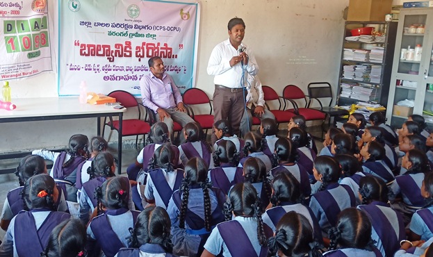 Creating awareness to SHGs on child issues, rights in Warangal Rural