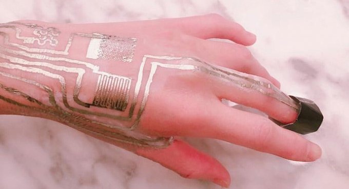 Sensors printed directly onto human skin without heat