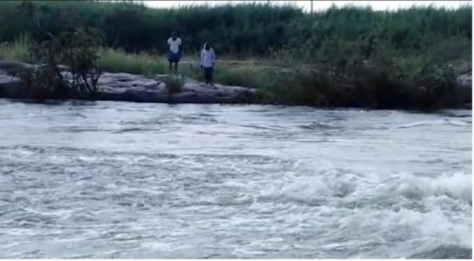 Two farmers stranded in Godavari in Nirmal