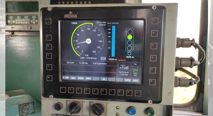 Advanced train safety system in Hyderabad division