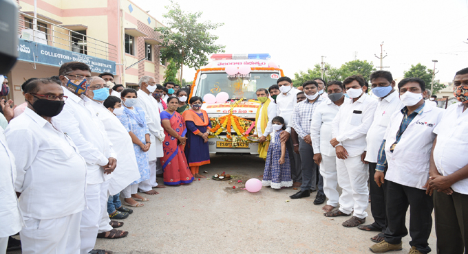 Two modern ambulances inaugurated in Mancherial