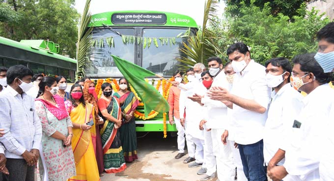 Mobile bio-toilets flagged off in Mancherial