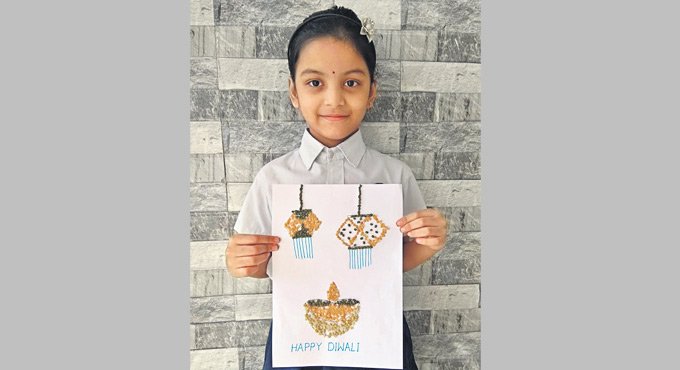 A creative touch to Deepavali greetings