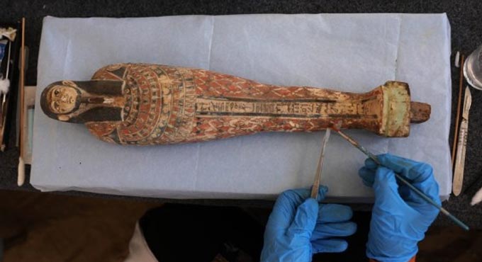 Egypt unveils 100 ancient wooden coffins