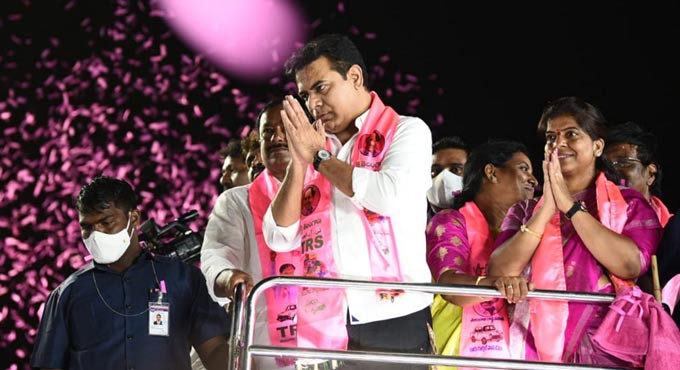 TRS focuses on IT, BJP wants curfews: KTR