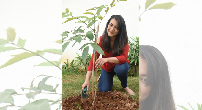 Catherine Tresa takes part in Green India Challenge