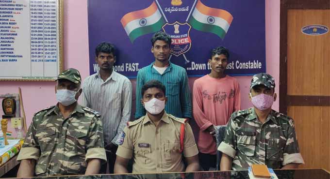 Three Maoist militia members arrested in Kothagudem