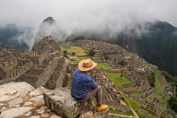 Machu Picchu, the city on mountain ridge
