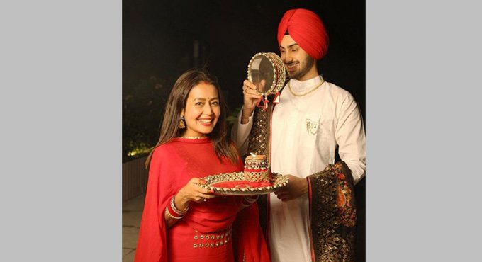 Neha Kakkar shares glimpses of first Karwa Chauth