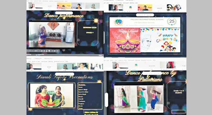 Pallavi International School: Creative diyas by children lit up homes