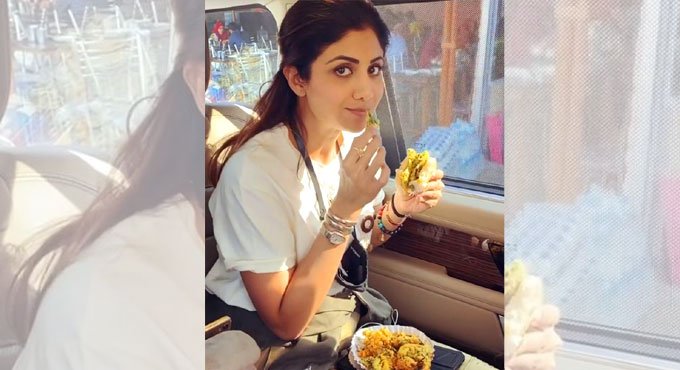 Shilpa Shetty shares video of ‘Sunday Binge’, says ‘can’t resist vada pav’