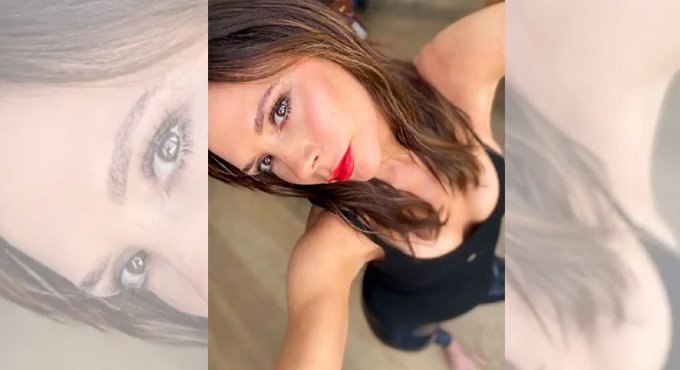 Singer-turned-designer Victoria Beckham has a rare red lip moment