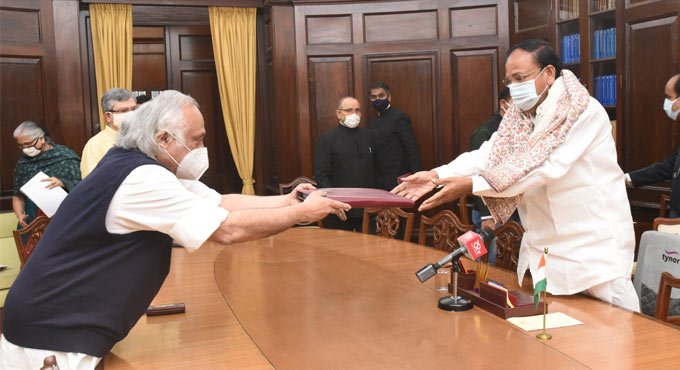 Venkaiah Naidu receives two action taken reports from Parliamentary panel