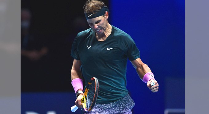 World number two Rafael Nadal eases to opening win at ATP Finals