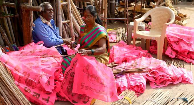 GHMC polls: Campaign material business yet to pick pace