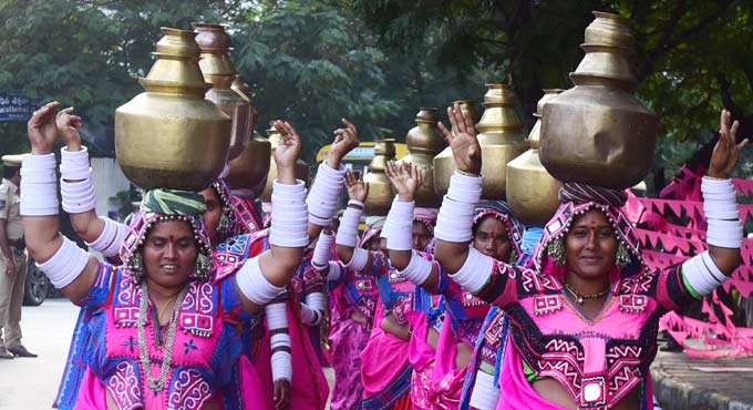 KCR’s public meet: Cultural troupes enthrall crowd