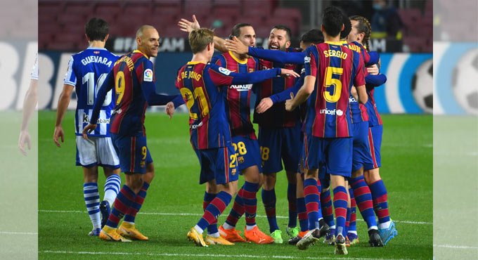 Barcelona down LaLiga leaders Real Sociedad