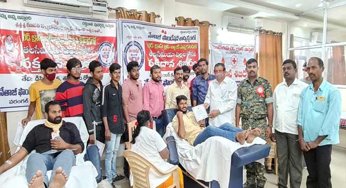 Warangal Urban: Netaji Foundation organises blood donation camp