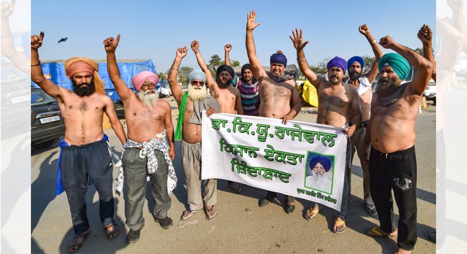 Farmers’ protest on Delhi borders continues for 15th day